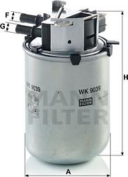 Mann-Filter WK 9039 - Топливный фильтр autosila-amz.com