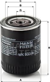 Mann-Filter WK 930/4 - Топливный фильтр autosila-amz.com