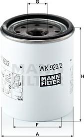 Mann-Filter WK 923/2 x - Топливный фильтр autosila-amz.com