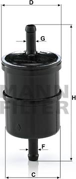 Mann-Filter WK 42/4 (10) - фильтр топливный \FIAT, RENAULT 16 1.6 TL 75>80, 8 1.0 62>72, 8 1.1 62>72, ARGENTA 1600 i.e 81>85, A autosila-amz.com