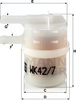 Mann-Filter WK 42/7 - Топливный фильтр autosila-amz.com