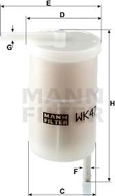 Mann-Filter WK 47 - Топливный фильтр autosila-amz.com