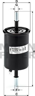 Mann-Filter WK 55/3 - Топливный фильтр autosila-amz.com