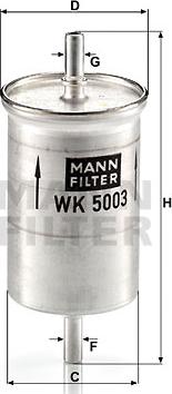 Mann-Filter WK 5003 - Топливный фильтр autosila-amz.com