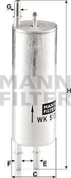 Mann-Filter WK 513/3 - Топливный фильтр autosila-amz.com