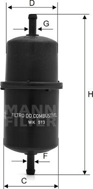 Mann-Filter WK 513 - Топливный фильтр autosila-amz.com