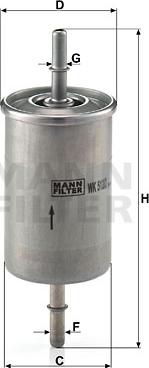 Mann-Filter WK 512/2 - Топливный фильтр autosila-amz.com