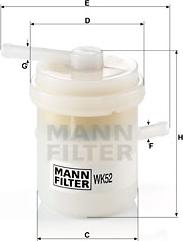 Mann-Filter WK 52 - Топливный фильтр autosila-amz.com