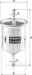 Mann-Filter WK 66 - Топливный фильтр autosila-amz.com