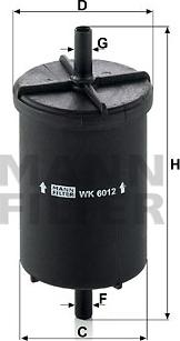 Mann-Filter WK 6012 - Топливный фильтр autosila-amz.com