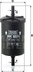 Mann-Filter WK 6031 - Топливный фильтр autosila-amz.com