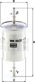 Mann-Filter WK 6032 - Топливный фильтр autosila-amz.com