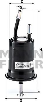 Mann-Filter WK 614/41 - Топливный фильтр autosila-amz.com