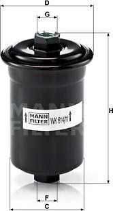 Mann-Filter WK 614/11 - Топливный фильтр autosila-amz.com