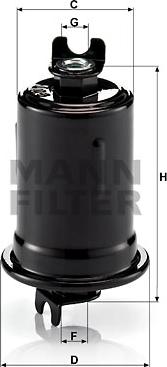 Mann-Filter WK 614/8 - Топливный фильтр autosila-amz.com