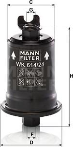 Mann-Filter WK 614/24 x - Топливный фильтр autosila-amz.com