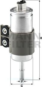 Mann-Filter WK 611/6 - Топливный фильтр autosila-amz.com
