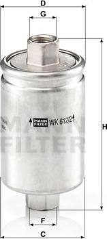 Mann-Filter WK 612/2 - Топливный фильтр autosila-amz.com
