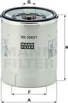 Mann-Filter WK 1040/1 x - Топливный фильтр autosila-amz.com