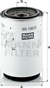 Mann-Filter WK 1060/5 x - Топливный фильтр autosila-amz.com