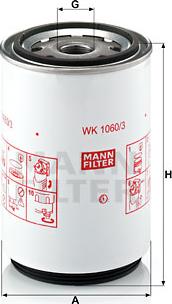 Mann-Filter WK 1060/3 x - MANN-FILTER WK10603X фильтр топливный!(АРГЕНТИНА)сепаратор,подогр.отдель\Volvo FH12 TD121/122.D7/12A autosila-amz.com