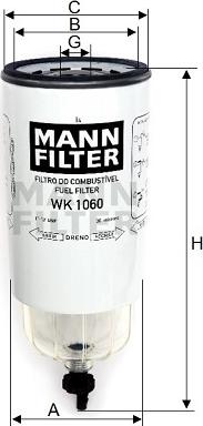 Mann-Filter WK 1060 - Топливный фильтр autosila-amz.com