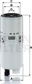 Mann-Filter WK 10 017 x - Фильтр топл. autosila-amz.com