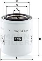 Mann-Filter WK 10 020 - Топливный фильтр autosila-amz.com