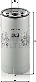 Mann-Filter WK 1080/6 x - Топливный фильтр autosila-amz.com