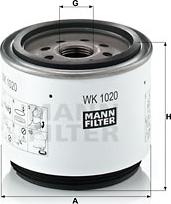Mann-Filter WK 1020 x - Топливный фильтр autosila-amz.com