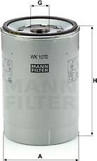 Mann-Filter WK 1070 x - Топливный фильтр autosila-amz.com