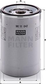 Mann-Filter WK 11 042 z - Топливный фильтр autosila-amz.com