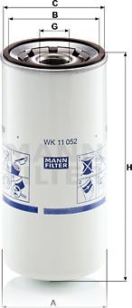 Mann-Filter WK 11 052 - Фильтр топливный Volvo FH/FM/FMX II, RVI C,D,K,T (13-) Euro 6 (увеличенный срок службы) autosila-amz.com
