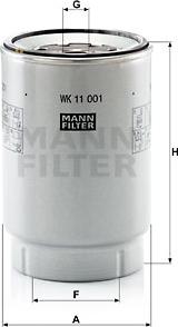 Mann-Filter WK 11 001 x - Топливный фильтр autosila-amz.com