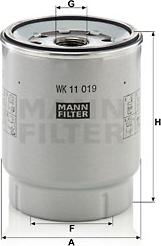 Mann-Filter WK 11 019 z - WK 11 019 Z фильтр топл. сепаратор ! H128 D108 1-14UNS-2B\ Volvo FH/FM, RVI Kerax/Magnum 10.05 autosila-amz.com