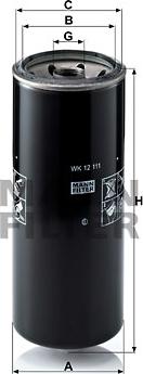 Mann-Filter WK 12 111 - Топливный фильтр autosila-amz.com