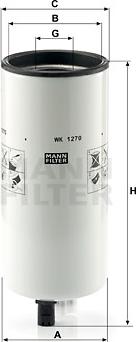 Mann-Filter WK 1270 - Топливный фильтр autosila-amz.com