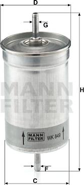 Mann-Filter WK 849 - Топливный фильтр autosila-amz.com