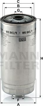 Mann-Filter WK 845/9 - Топливный фильтр autosila-amz.com