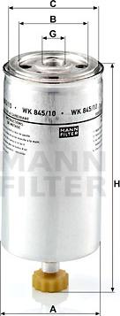 Mann-Filter WK 845/10 - Топливный фильтр autosila-amz.com