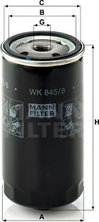 Mann-Filter WK 845/8 - Топливный фильтр autosila-amz.com