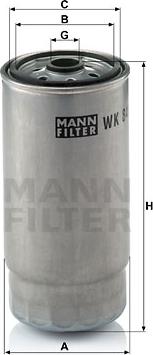 Mann-Filter WK 845/7 - Топливный фильтр autosila-amz.com