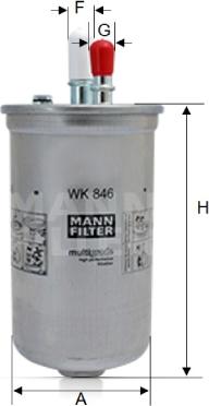 Mann-Filter WK 846 - Топливный фильтр autosila-amz.com