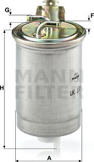 Mann-Filter WK 841 - Топливный фильтр autosila-amz.com