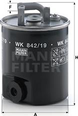 Mann-Filter WK 842/19 - Топливный фильтр autosila-amz.com