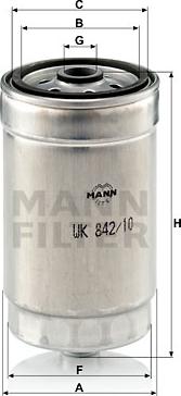 Mann-Filter WK 842/10 - Топливный фильтр autosila-amz.com