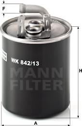 Mann-Filter WK 842/13 - Топливный фильтр autosila-amz.com