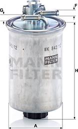 Mann-Filter WK 842/12 x - Топливный фильтр autosila-amz.com