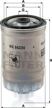 Mann-Filter WK 842/24 - Топливный фильтр autosila-amz.com