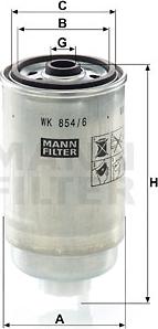 Mann-Filter WK 854/6 - Топливный фильтр autosila-amz.com